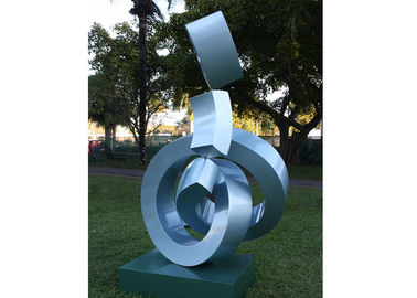 Outdoor Decorative Modern Art Stainless Steel Metal Sculpture Painted Finishing