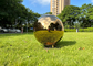 Gold Mirror Stainless Steel Ball Sculpture For Garden Decoration