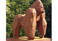 Life Size Rusty Corten Steel Gorilla Sculpture For Outdoor Decoration