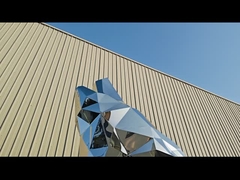 Décoration de jardin Sculpture de loup en acier inoxydable