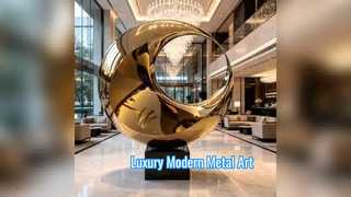 Sculpture en métal moderne de luxe pour l'aménagement paysager