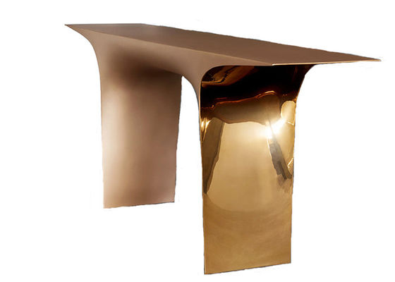 Un bon prix. Sculpture moderne en table basse d'or d'acier inoxydable de décor à la maison en ligne