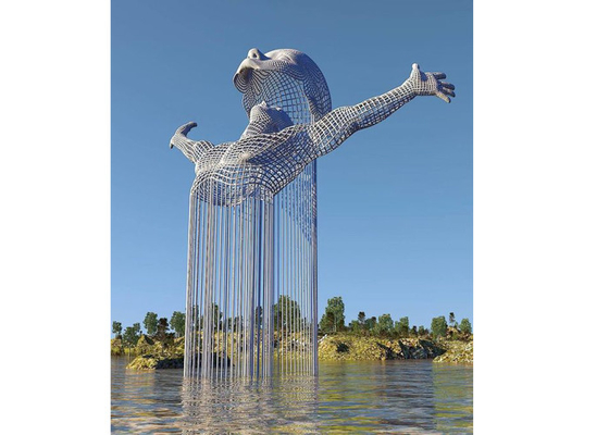 Un bon prix. Fontaine extérieure moderne de sculpture en chiffre d'acier inoxydable de la décoration 316 en ligne