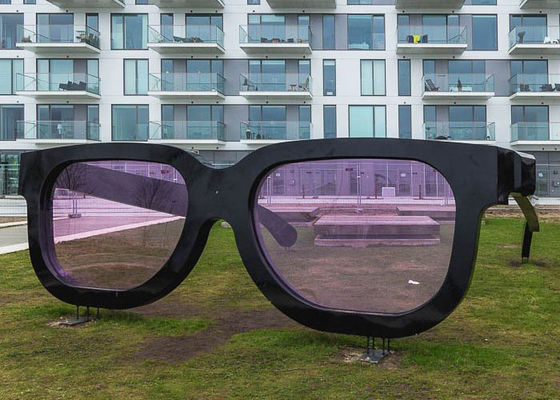 Un bon prix. Public Grande sculpture en métal peint Art Verres en acier inoxydable Sculpture en ligne