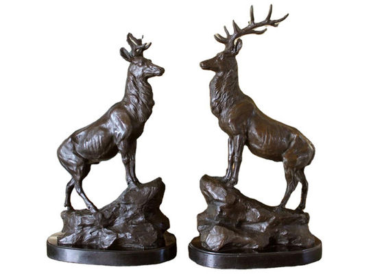Un bon prix. Sculpture de cerf en bronze en métal en antilope de taille réelle pour intérieur ou extérieur en ligne