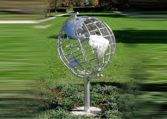 Un bon prix. Sculpture décorative en acier inoxydable avec semi - la forme méridienne de globe en ligne