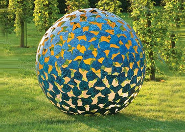 Un bon prix. Lumineuse sculpture peinte grande par sphère en métal pour le diamètre de la décoration 100cm de jardin en ligne