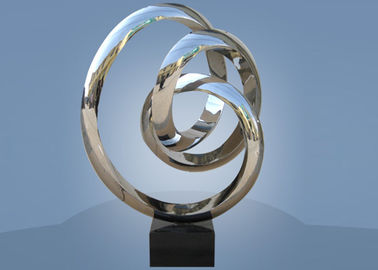 Cercle de grande taille de sculpture en acier inoxydable autour pour l'hôtel/décoration publique