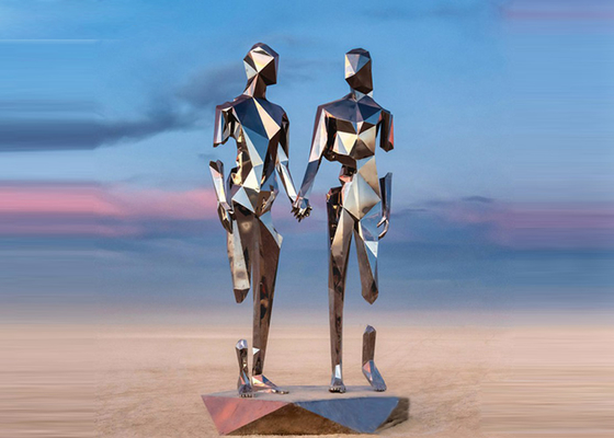 Un bon prix. Grandes sculptures décoratives de paysage en acier inoxydable poli en ligne