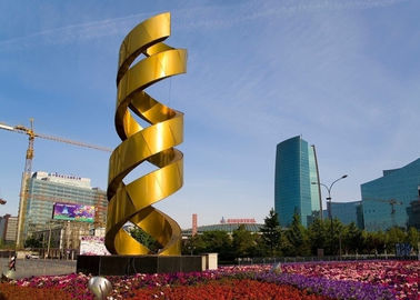 Un bon prix. Conception à la mode de forme d'ADN de sculpture peinte par décoration urbaine en métal en ligne