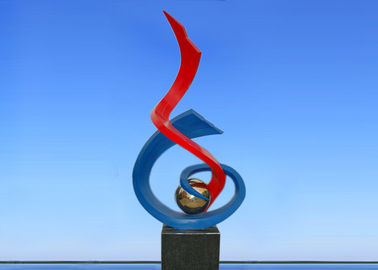 Un bon prix. la torche brûlante de 2.4m a peint la sculpture en métal pour la décoration de plaza/place en ligne