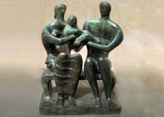 Un bon prix. Belle taille adaptée aux besoins du client par conception en bronze grandeur nature faite main d'antiquité de statues de famille en ligne