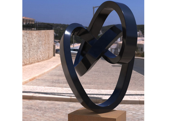 Un bon prix. Peinture sur mesure Art métallique en acier inoxydable Abstrait sculpture tordue pour l' extérieur en ligne