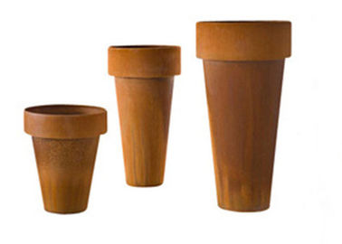 Un bon prix. Taille différente de planteur de Corten en métal de haute précision de forme en acier de colonne en ligne