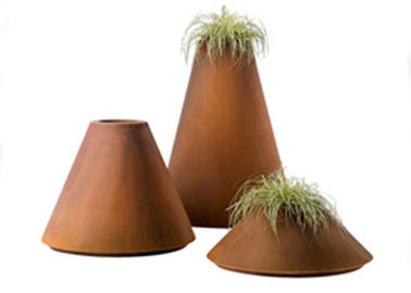 Un bon prix. Pots en acier professionnels de Corten, planteurs en acier WS-CS367 de fleur en métal de Corten en ligne