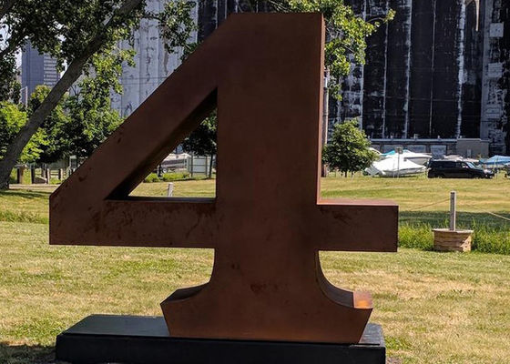 Un bon prix. Le parc public de jardinage Rusty Metal Art Corten Sculpture en acier numéro 4 en ligne