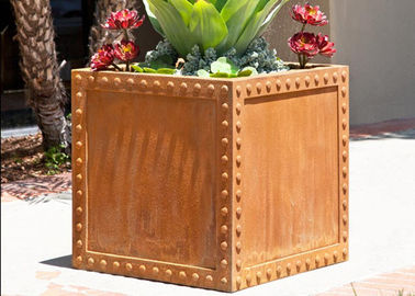 Un bon prix. Pots en acier commerciaux de planteur de Corten pour la stabilité de corrosion de yard/jardin en ligne
