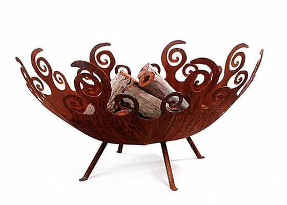 Un bon prix. Puits en acier moderne du feu de caractéristique de fleur, conteneurs en acier faits sur commande de mine du feu en ligne