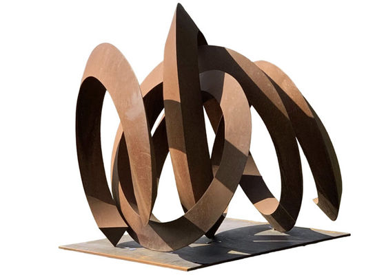 Un bon prix. Taille personnalisée Art métallique rouillé Jardin de sculpture abstraite en acier corten en ligne