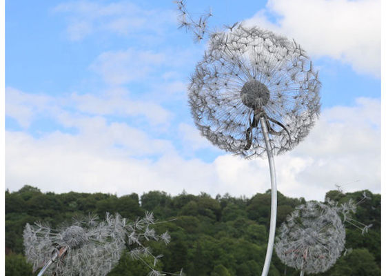 Un bon prix. Art métallique public de jardin personnalisé sculpture de pissenlit en acier inoxydable pour l' extérieur en ligne