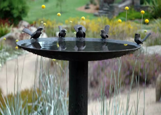 Un bon prix. Taille personnelle Casting métallique Bronze Bird Bath Bowl Statue Sculpture de jardin en ligne