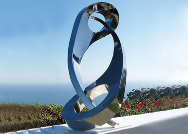Sculpture publique en acier inoxydable de miroir de Yin Yang pour la décoration, taille de 180cm