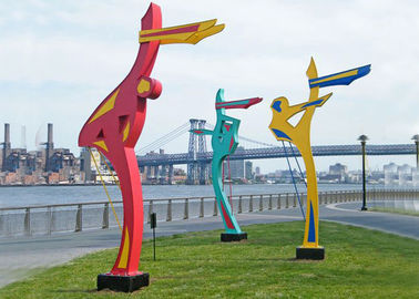 Un bon prix. Sculpture peinte par sculpture extérieure en métal de chiffre de danse pour le parc public en ligne