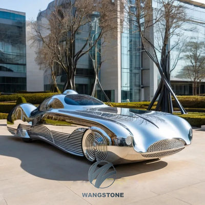 Un bon prix. Sculpture de voiture en acier inoxydable pour paysage urbain en ligne