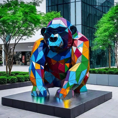 Un bon prix. Chine Sculpture de décoration Coupe au laser Sculpture de singe en acier inoxydable en ligne