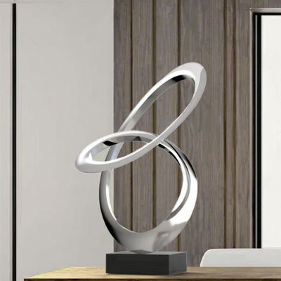 Un bon prix. Miroir contemporain Polie en acier inoxydable Sculpture abstraite Métiers du métal moderne Art en ligne