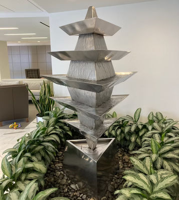 Un bon prix. Décoration publique jardin extérieur fontaine d'eau sculpture en acier inoxydable en ligne