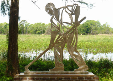 Un bon prix. Sculpture extérieure en métal d'acier inoxydable, sculpture en chiffre en métal pour la décoration publique en ligne