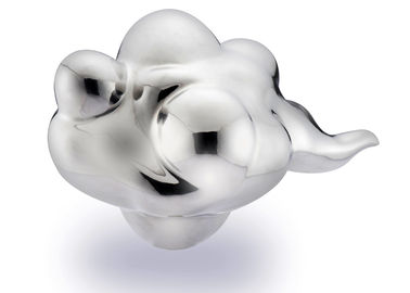 Sculpture abstraite en acier inoxydable de thème de nuage d'art, sculptures décoratives en jardin d'Art moderne