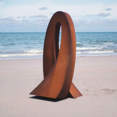 Un bon prix. Sculpture de paysage rouillée en acier Corten personnalisé pour la décoration extérieure en ligne