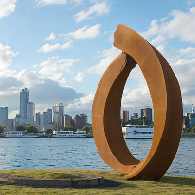 Un bon prix. Art décoratif en métal rouillé sur mesure en acier Corten moderne pour jardin, provenant d'une usine de sculptures professionnelle en ligne