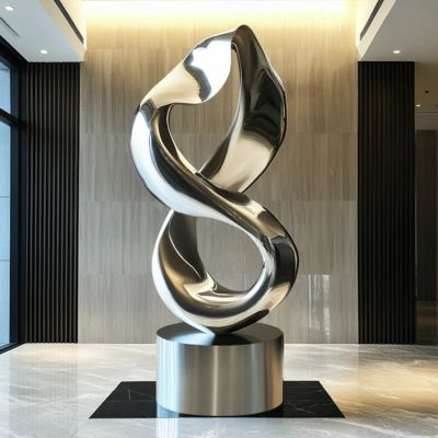 Un bon prix. Contemporary Indoor/Outdoor Decoration Stainless Steel Infinity Loop Sculpture en ligne