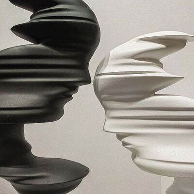 Un bon prix. Sculpture décorative en fibre de verre sur mesure Abstrait Sculpture taille réelle Statue en métal en ligne