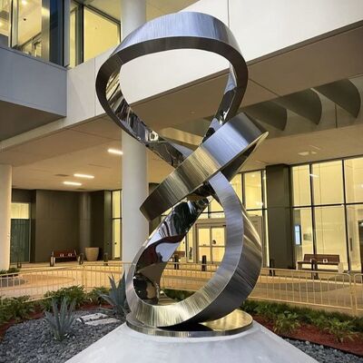 Un bon prix. Ribbon Custom Landscape Modern Stainless Steel Statue Metal Sculpture for Home Decor Artwork en ligne