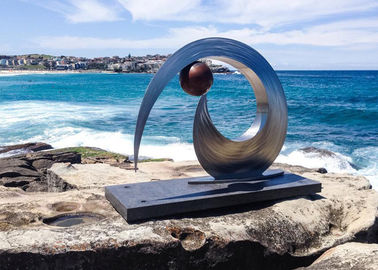 Un bon prix. Art contemporain de sculpture en métal de sculpture en métal d'abrégé sur jardin d'acier inoxydable en ligne