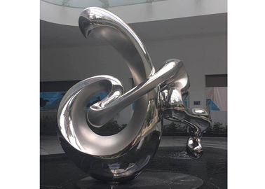 Un bon prix. Finition polie par sculpture de grande taille d'acier inoxydable d'abrégé sur art contemporain en ligne