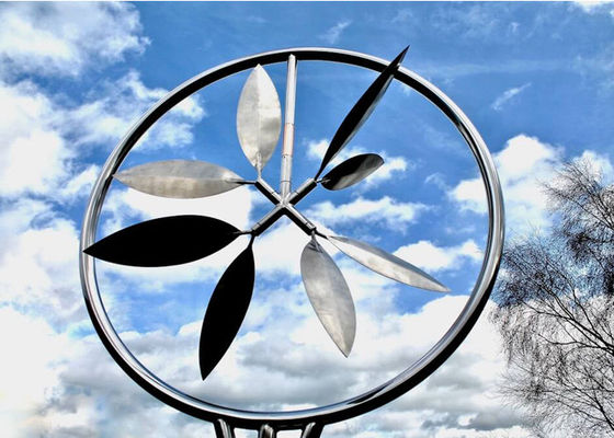 Un bon prix. Décoratif extérieur de sculpture moderne cinétique en acier inoxydable de vent en métal en ligne