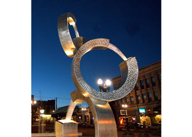 Un bon prix. Sculpture contemporaine en acier inoxydable Jardin Fontaine d'eau en acier inoxydable en ligne