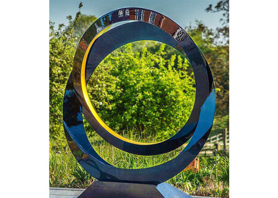 Un bon prix. Diamètre contemporain des artistes 100cm de sculpture en acier inoxydable de décoration de cercle en ligne