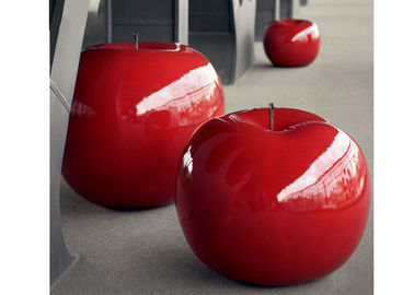 Un bon prix. Grande sculpture décorative rouge peinte 120 cm en fibre de verre d'Apple de sculpture de haut en ligne