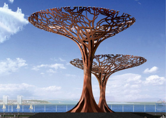 Un bon prix. Le jardin rouillé de paysage urbain sculpte la sculpture extérieure en arbre de dragon en métal en ligne