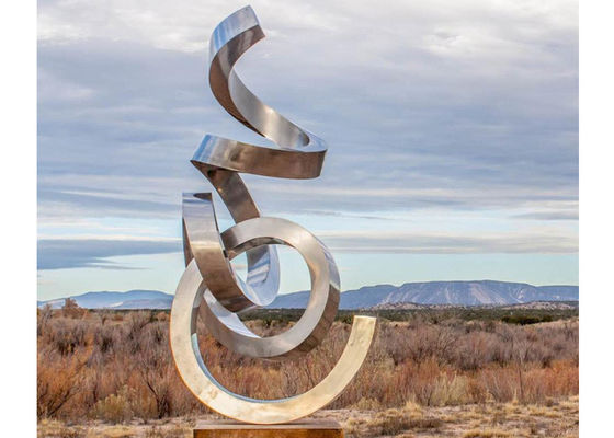 Un bon prix. Taille de la décoration 300cm de sculpture en acier inoxydable de miroir de Wangstone grande en ligne