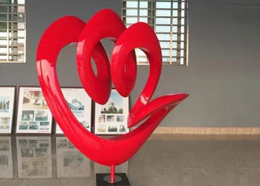 Un bon prix. L'art urbain d'acier inoxydable de paysage de grand art rouge sculpte le rouge peint en ligne