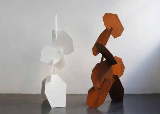 Un bon prix. Décoration extérieure de sculpture géométrique en utilisation de jardin d'acier de Corten en ligne