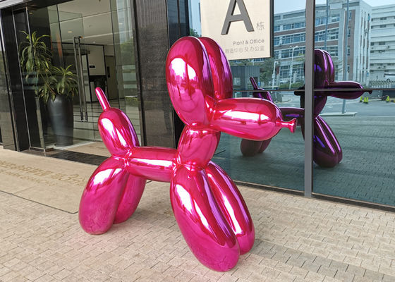 Un bon prix. sculpture de revêtement nanoe élevée en chien de ballon d'acier inoxydable de 150cm en ligne