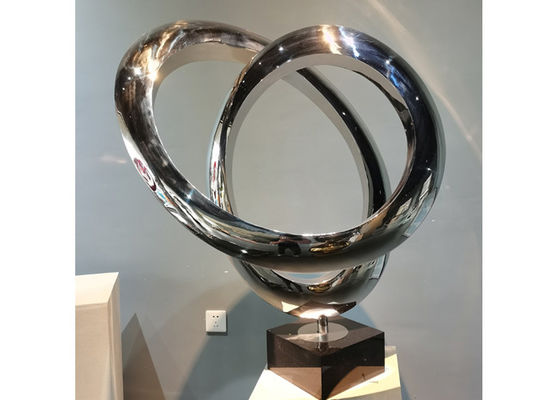 Un bon prix. Le miroir abstrait d'OEM a poli la sculpture d'intérieur en acier inoxydable de décoration en ligne